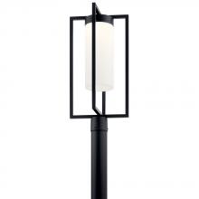 Kichler 59073BKLED - Drega 24.25 Inch 1 LED Post Light with Satin Etched Glass in Black