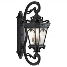 Kichler 9360BKT - Tournai 46" 4 Light Outdoor Wall Light with Clear Seeded Glass in Textured Black