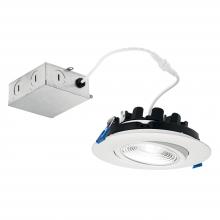 Kichler DLGM06R2790WHT - Direct-to-Ceiling 6 inch Round Gimbal 27K LED Downlight in White